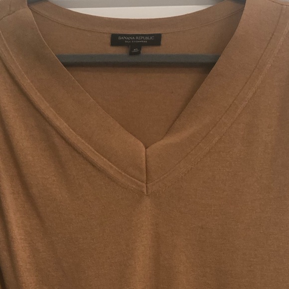 Banana Republic silk cashmere v-neck cardigan size S/M, fits US 6,no holes. - Picture 2 of 5